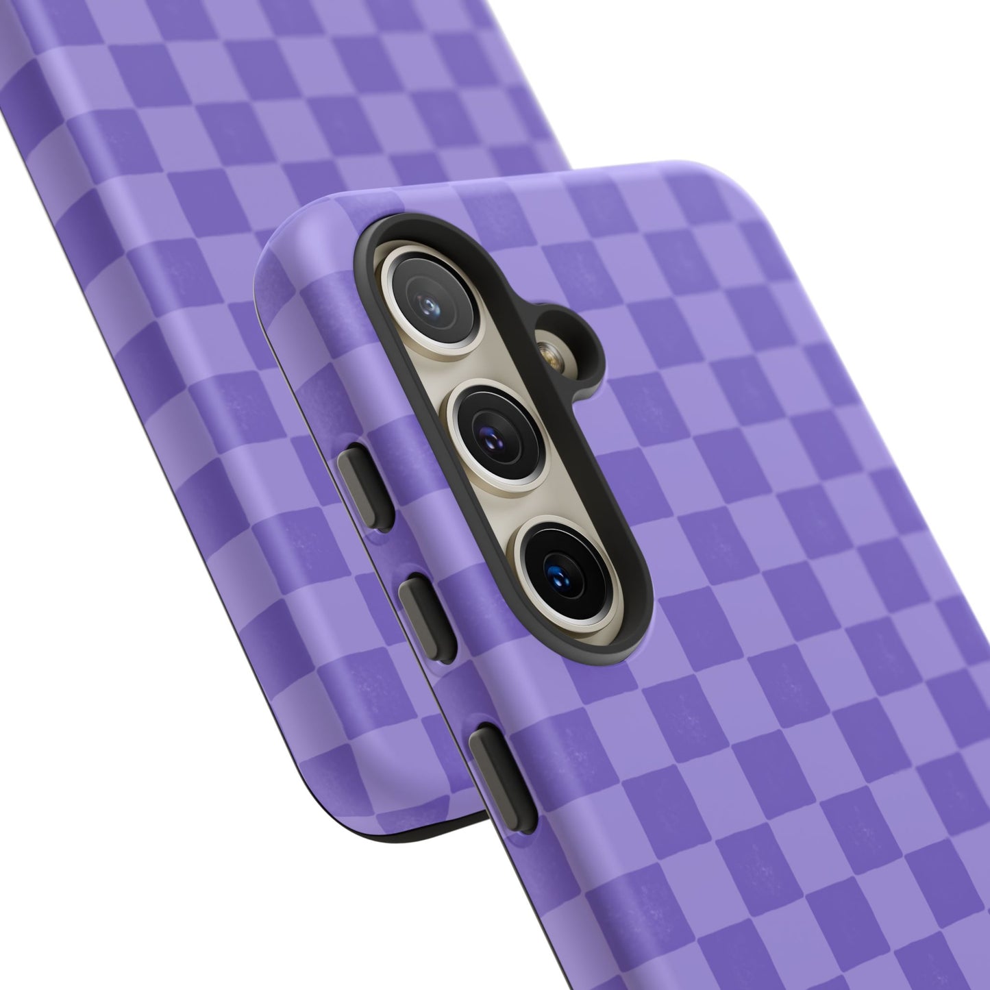 Simply Lovely Purple Checkered F1 Phone Case Design, Trendy F1 Gift, Formula 1 Gift, Cute F1 Phone Case