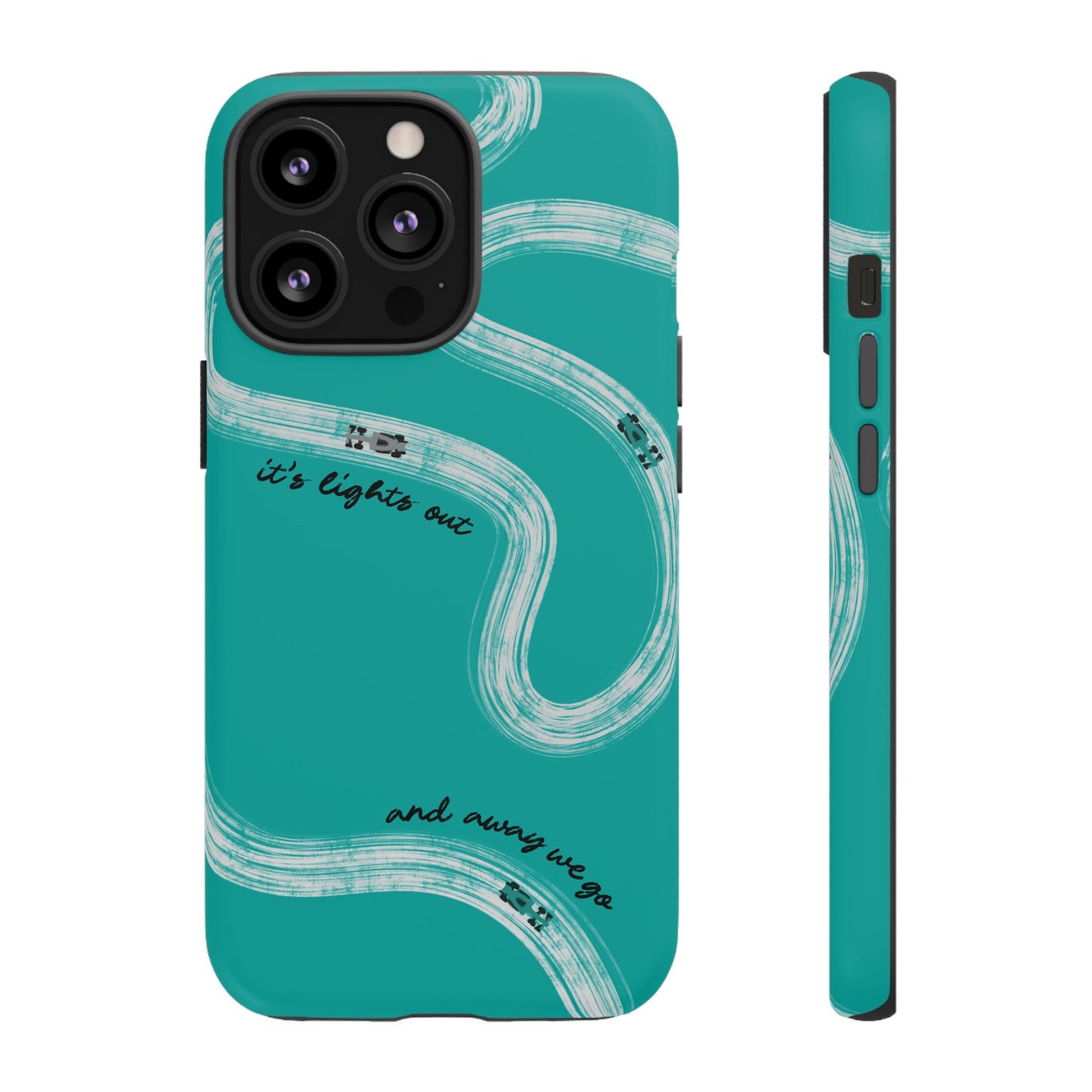 Mercedes F1 Phone Case Painted "its lights out and away we go", Trendy F1 Gift, Formula 1 Gift, Cute F1 Phone Case