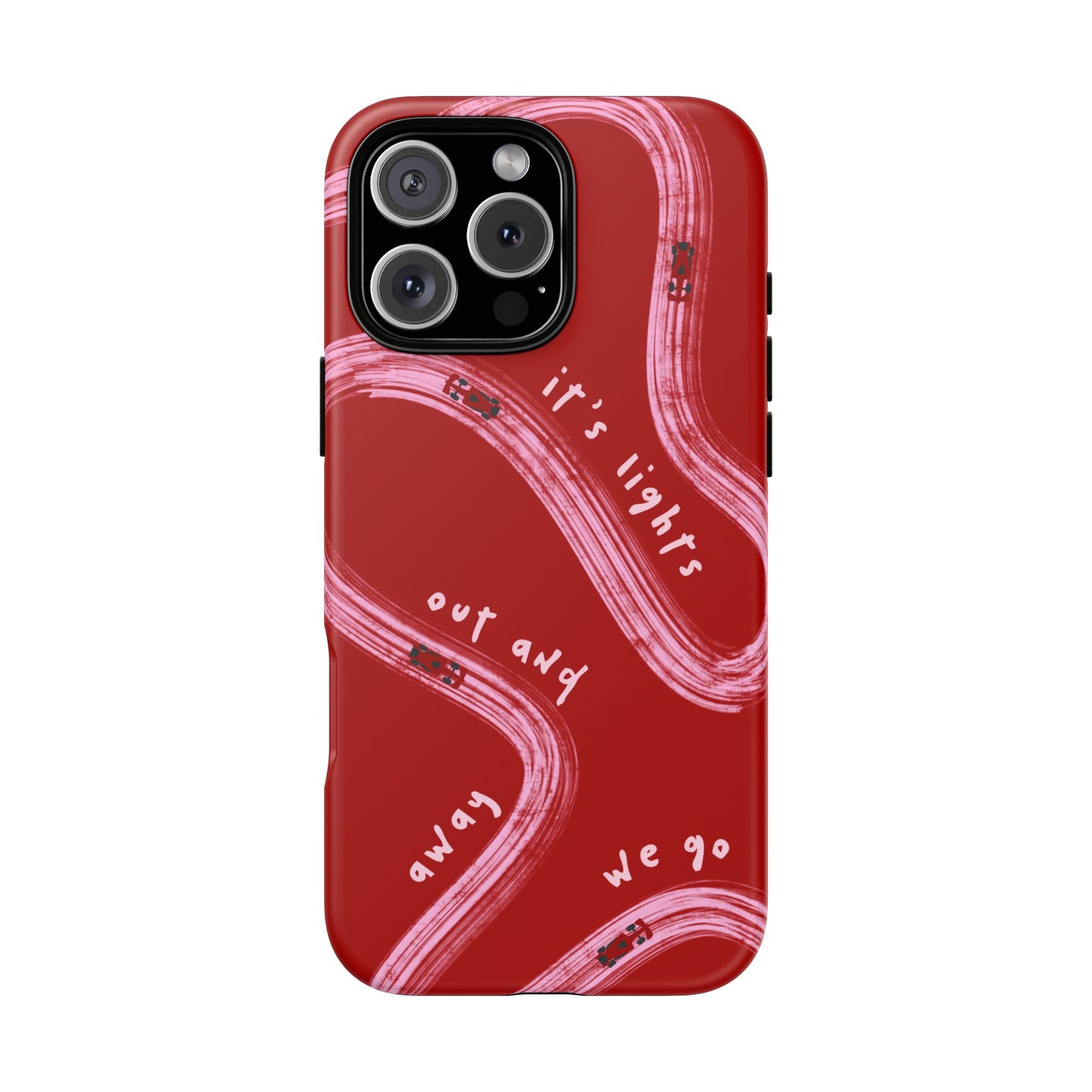 Red and Pink Lights Out F1 Phone Case Design, Trendy F1 Gift, Formula 1 Gift, Cute F1 Phone Case, Unique Formula One Phone Case