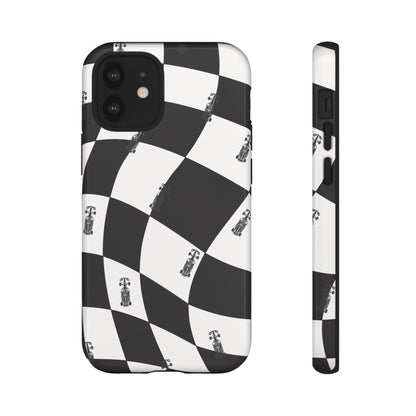 F1 Phone Case Black and White Checkered Design, Trendy F1 Gift, Formula 1 Gift, Cute F1 Phone Case, Unique Formula One Phone Case