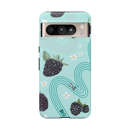 Teal F1 Mercedes and Blackberries Phone Case , Trendy F1 Gift, Formula 1 Gift, Cute Fruit F1 Phone Case, Unique Phone Case