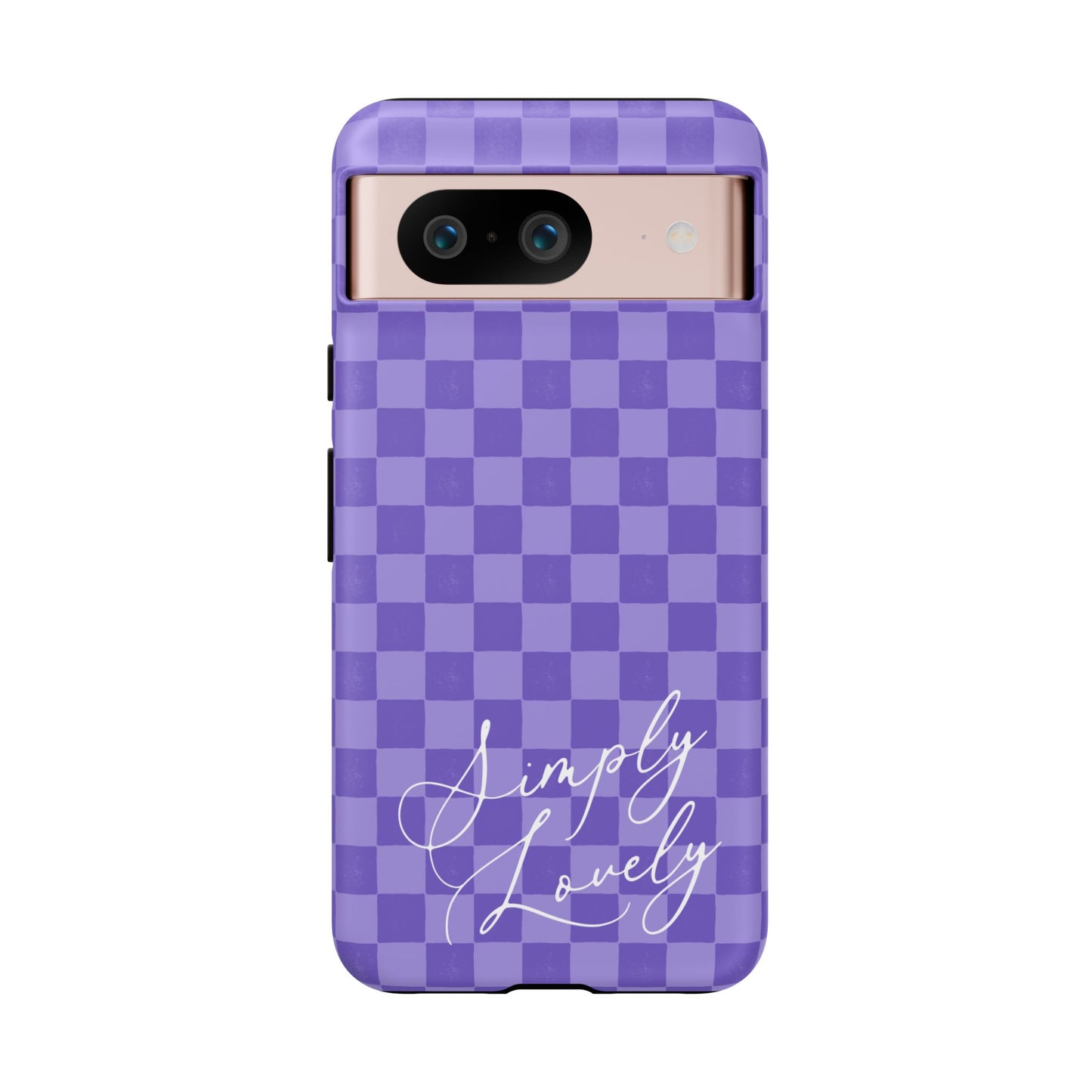 Simply Lovely Purple Checkered F1 Phone Case Design, Trendy F1 Gift, Formula 1 Gift, Cute F1 Phone Case