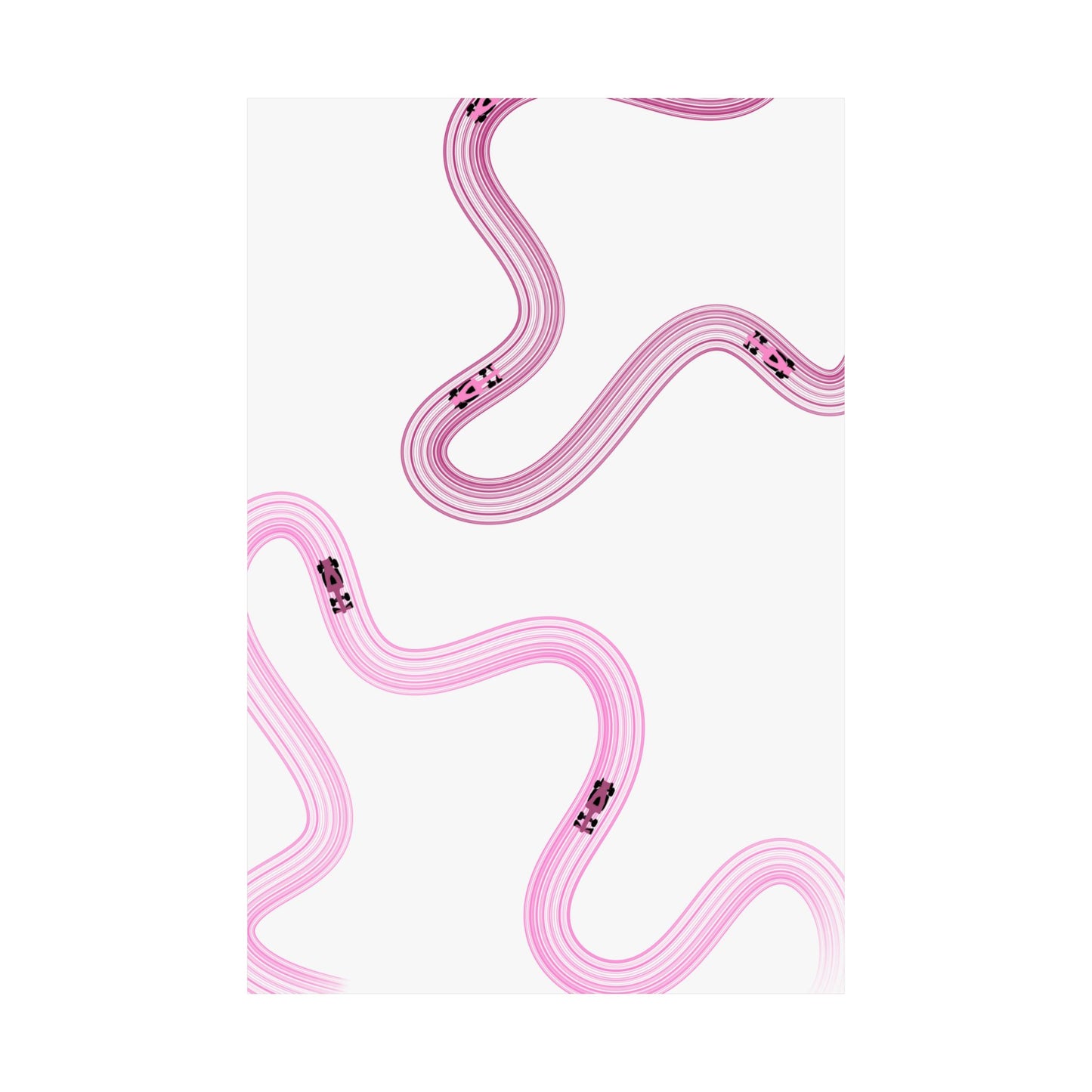 Pink F1 Matte Vertical Poster | Formula 1 Art Print (US SIZING)