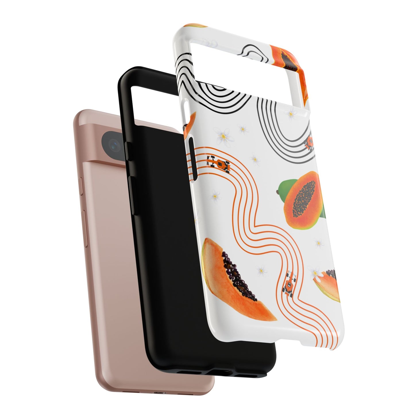 F1 McLaren and Papaya Phone Case , Trendy F1 Gift, Formula 1 Gift, Cute Fruit F1 Phone Case, Unique Phone Case