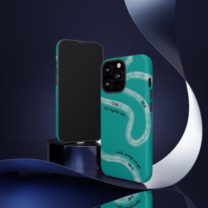 Mercedes F1 Phone Case Painted "its lights out and away we go", Trendy F1 Gift, Formula 1 Gift, Cute F1 Phone Case