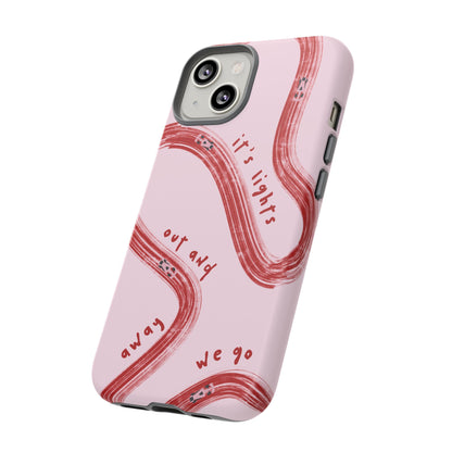 Pink and Red Lights Out F1 Phone Case Design, Trendy F1 Gift, Formula 1 Gift, Cute F1 Phone Case, Unique Formula One Phone Case
