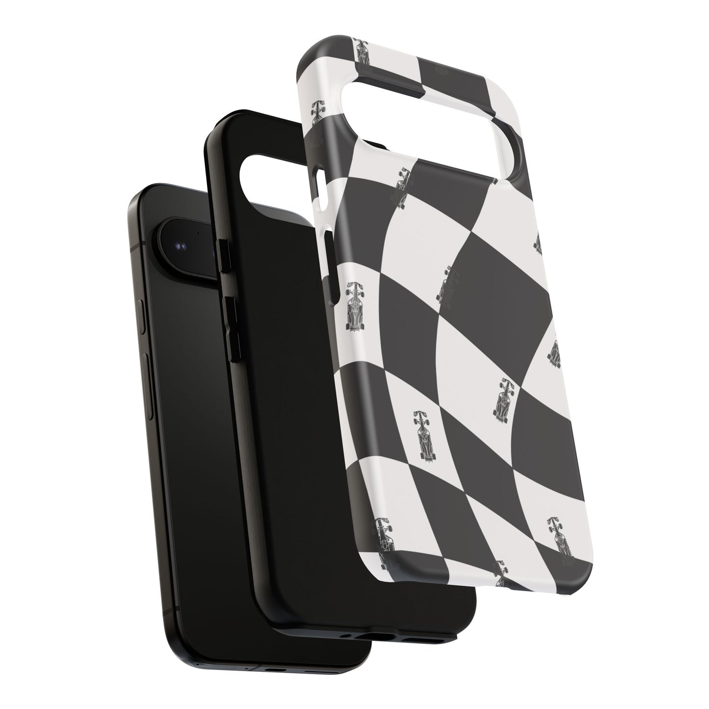 F1 Phone Case Black and White Checkered Design, Trendy F1 Gift, Formula 1 Gift, Cute F1 Phone Case, Unique Formula One Phone Case