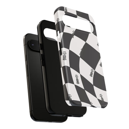 F1 Phone Case Black and White Checkered Design, Trendy F1 Gift, Formula 1 Gift, Cute F1 Phone Case, Unique Formula One Phone Case
