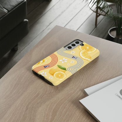 Yellow F1 Racing Bulls and Lemons Phone Case, Trendy F1 Gift, Formula 1 Gift, Cute Fruit F1 Phone Case, Unique Phone Case