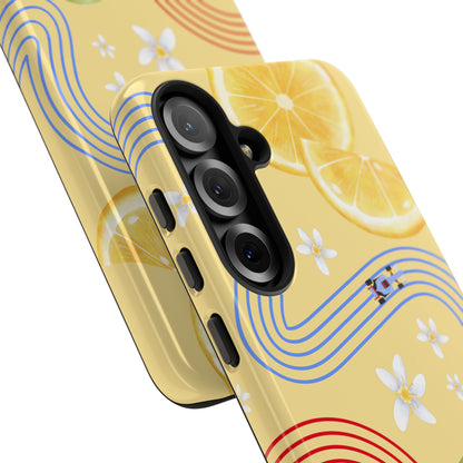 Yellow F1 Racing Bulls and Lemons Phone Case, Trendy F1 Gift, Formula 1 Gift, Cute Fruit F1 Phone Case, Unique Phone Case