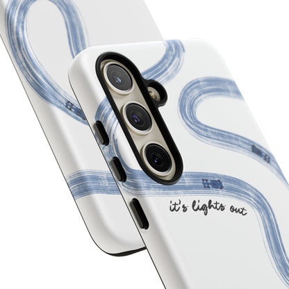 F1 Phone Case Blue Painted "its lights out and away we go", Trendy F1 Gift, Formula 1 Gift, Cute F1 Phone Case, Gift for F1 Fans
