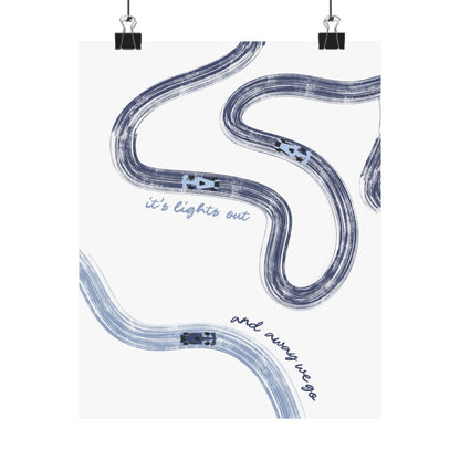 Blue F1 Matte Vertical Poster | F1 Giclée Art Print (US SIZING)