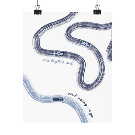 Blue F1 Matte Vertical Poster | F1 Giclée Art Print (US SIZING)