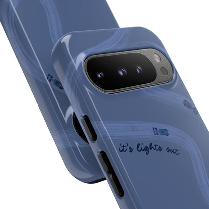 F1 Phone Case Monochrome Dark Blue Painted "its lights out and away we go", Trendy F1 Gift, Formula 1 Gift, Cute F1 Phone Case, Phone Case