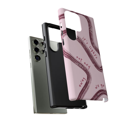 Pink Lights Out F1 Phone Case Design, Trendy F1 Gift, Formula 1 Gift, Cute F1 Phone Case, Unique Formula One Phone Case