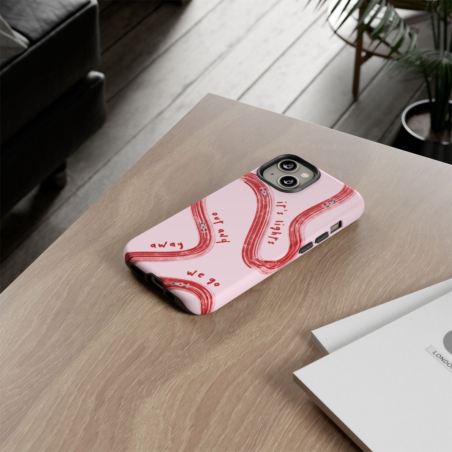 Pink and Red Lights Out F1 Phone Case Design, Trendy F1 Gift, Formula 1 Gift, Cute F1 Phone Case, Unique Formula One Phone Case
