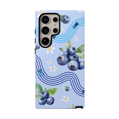 Blue F1 Williams and Blueberries Phone Case, Trendy F1 Gift, Formula 1 Gift, Cute Fruit F1 Phone Case, Unique Phone Case