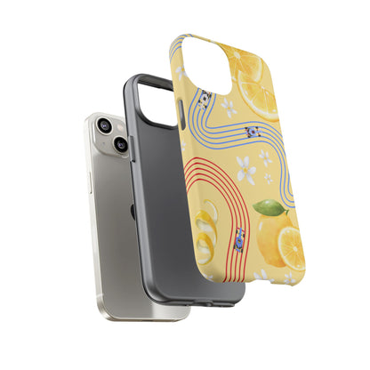 Yellow F1 Racing Bulls and Lemons Phone Case, Trendy F1 Gift, Formula 1 Gift, Cute Fruit F1 Phone Case, Unique Phone Case