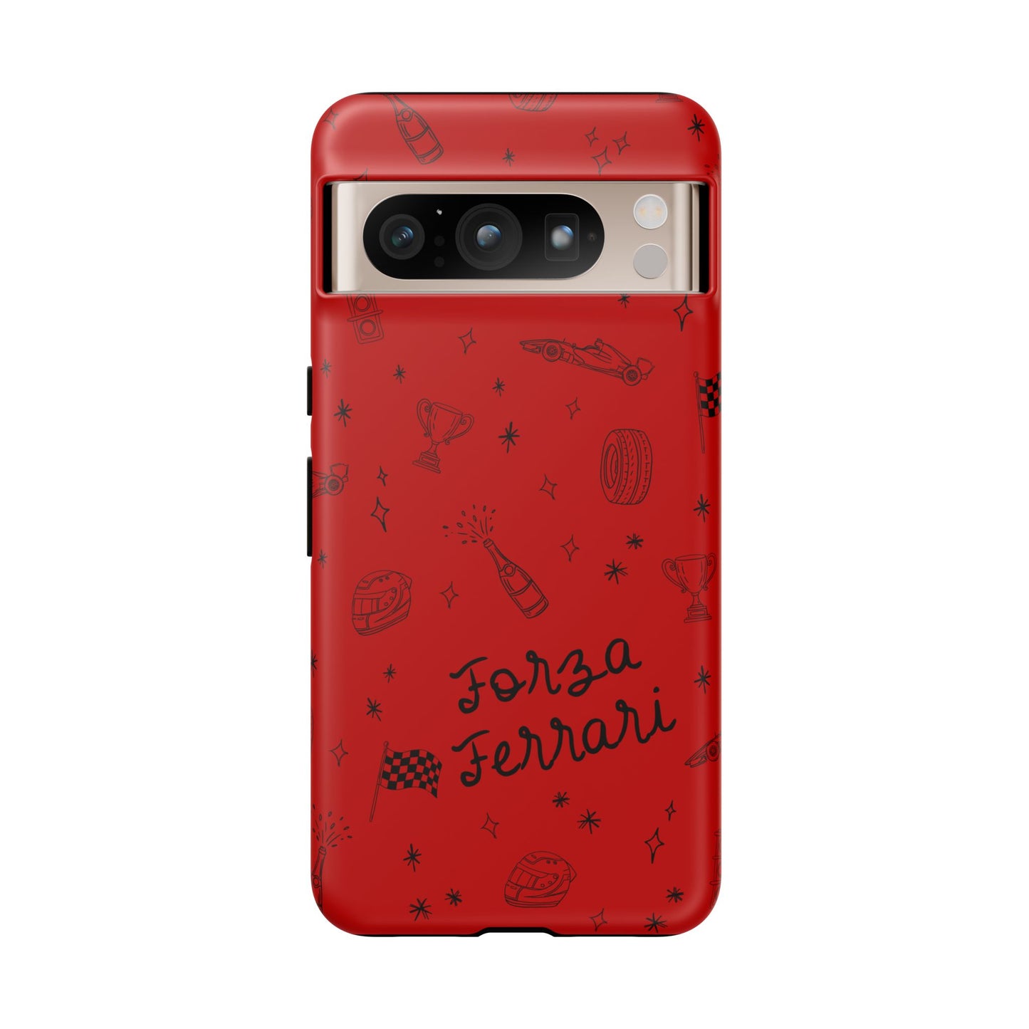 F1 Ferrari Racing Doodle "Forza Ferrari" F1 Phone Case Design