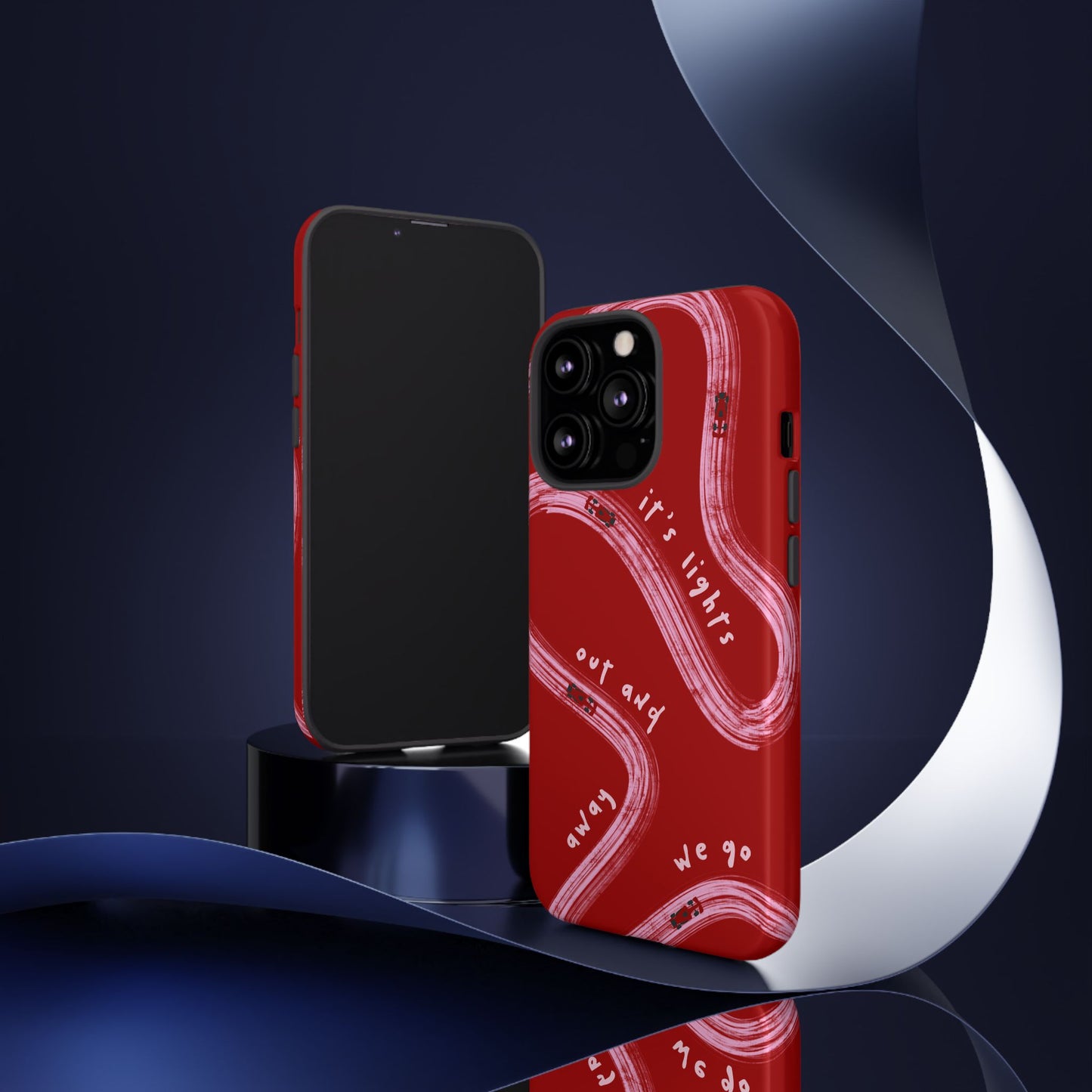 Red and Pink Lights Out F1 Phone Case Design, Trendy F1 Gift, Formula 1 Gift, Cute F1 Phone Case, Unique Formula One Phone Case