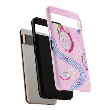 Pink F1 Alpine and Dragonfruit Phone Case, Trendy F1 Gift, Formula 1 Gift, Cute Fruit F1 Phone Case, Unique Phone Case
