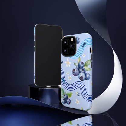Blue F1 Williams and Blueberries Phone Case, Trendy F1 Gift, Formula 1 Gift, Cute Fruit F1 Phone Case, Unique Phone Case