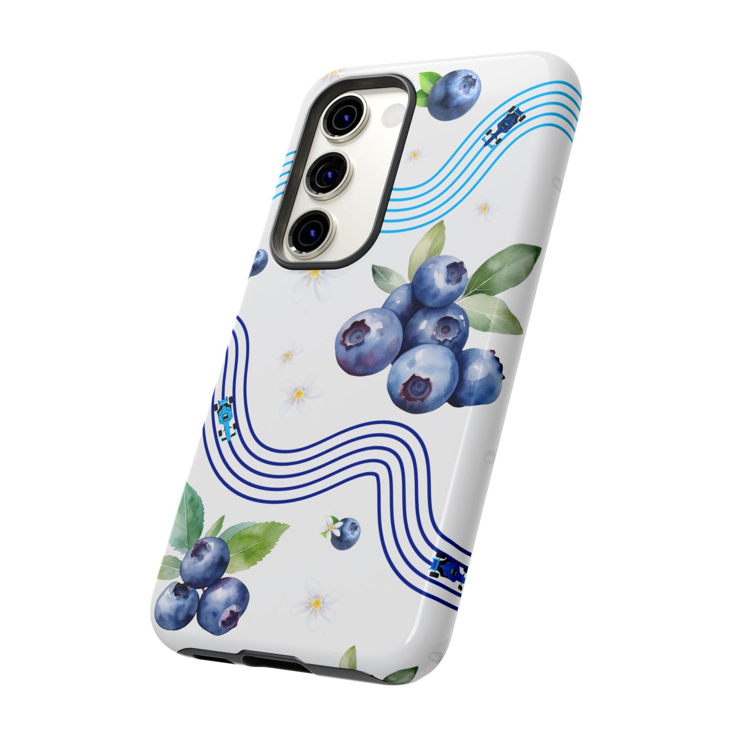 F1 Williams and Blueberries Phone Case, Trendy F1 Gift, Formula 1 Gift, Cute Fruit F1 Phone Case, Unique Phone Case
