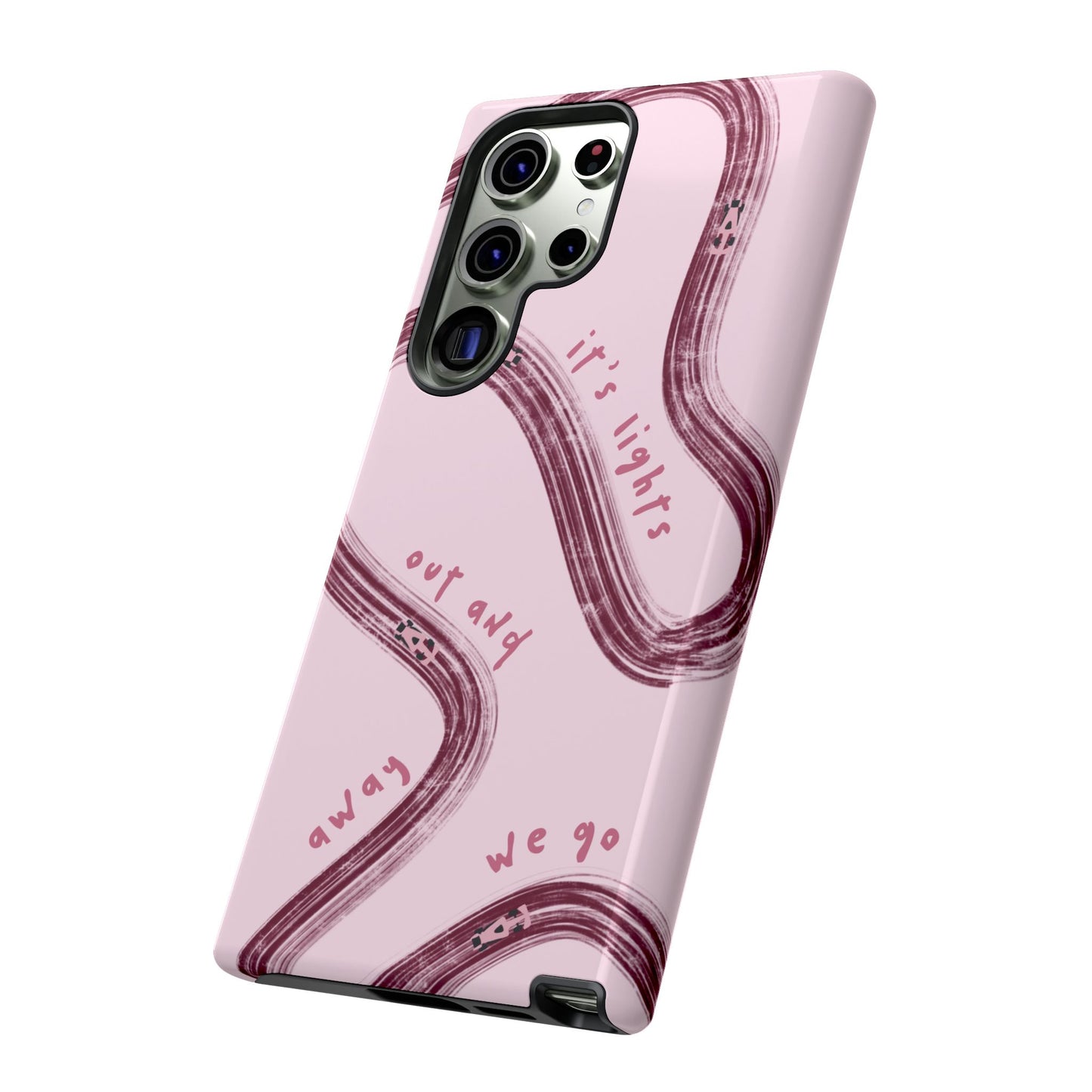 Pink Lights Out F1 Phone Case Design, Trendy F1 Gift, Formula 1 Gift, Cute F1 Phone Case, Unique Formula One Phone Case