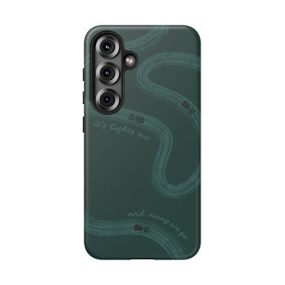 F1 Phone Case Monochrome Green Painted "its lights out and away we go", Trendy F1 Gift, Formula 1 Gift, Cute F1 Phone Case, Phone Case