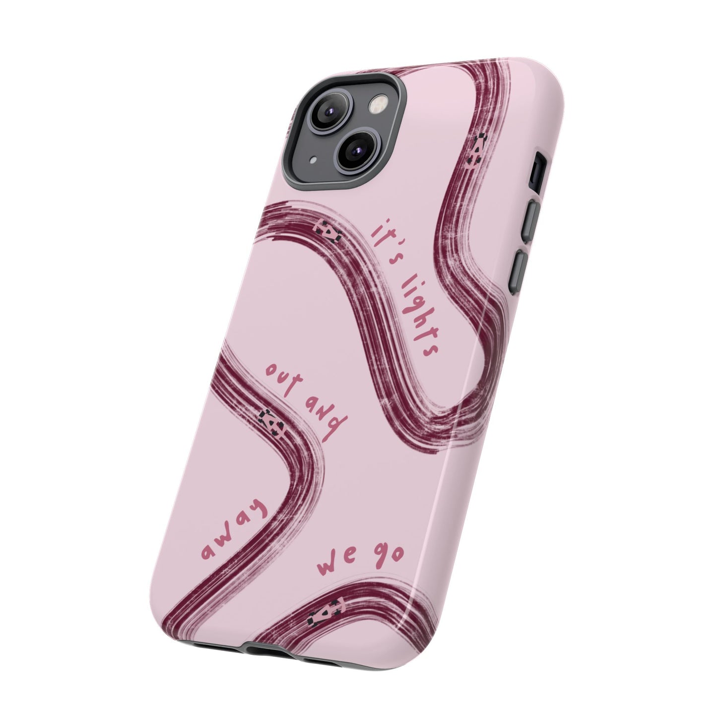 Pink Lights Out F1 Phone Case Design, Trendy F1 Gift, Formula 1 Gift, Cute F1 Phone Case, Unique Formula One Phone Case