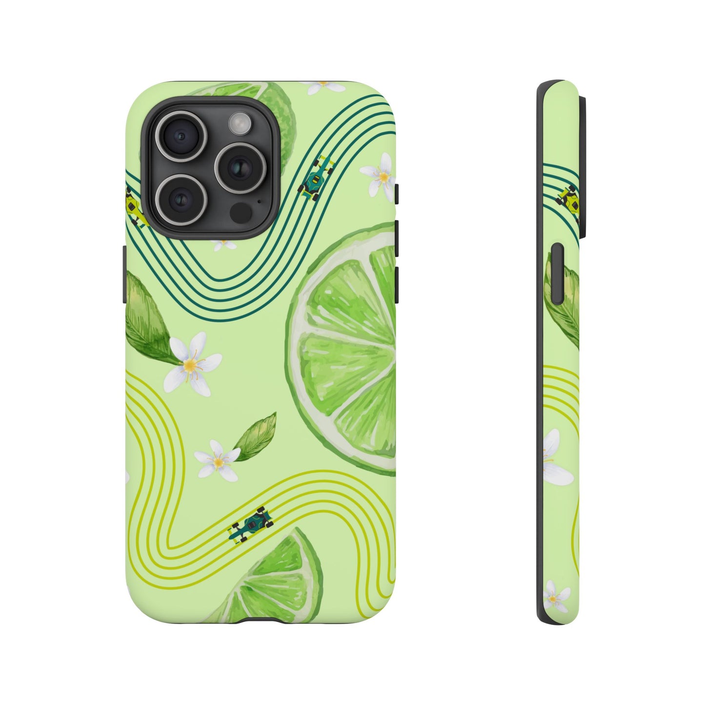 Green F1 Aston Martin and Lime Phone Case, Trendy F1 Gift, Formula 1 Gift, Cute Fruit F1 Phone Case, Unique Phone Case