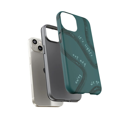 Teal Lights Out F1 Phone Case Design, Trendy F1 Gift, Formula 1 Gift, Cute F1 Phone Case, Unique Formula One Phone Case