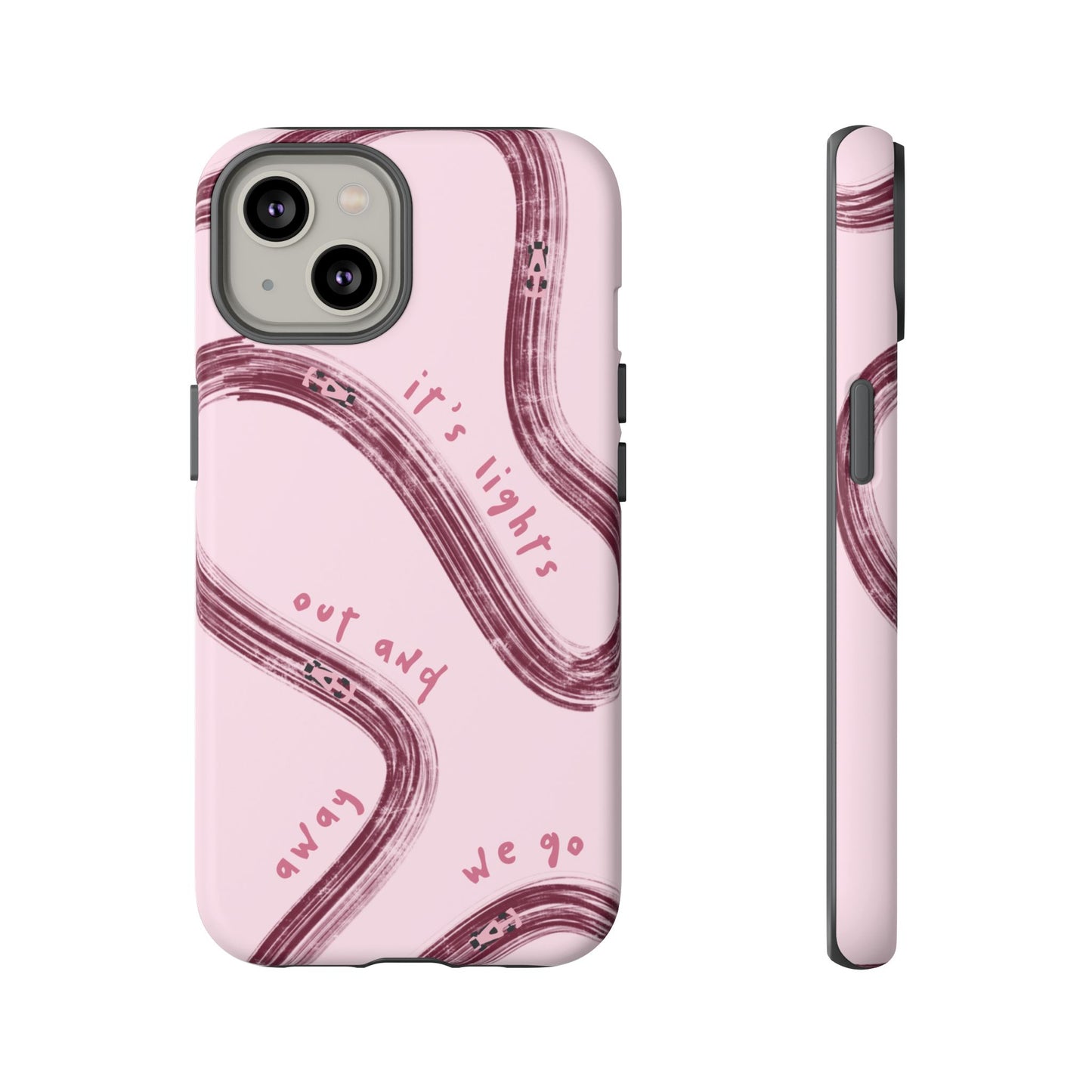 Pink Lights Out F1 Phone Case Design, Trendy F1 Gift, Formula 1 Gift, Cute F1 Phone Case, Unique Formula One Phone Case