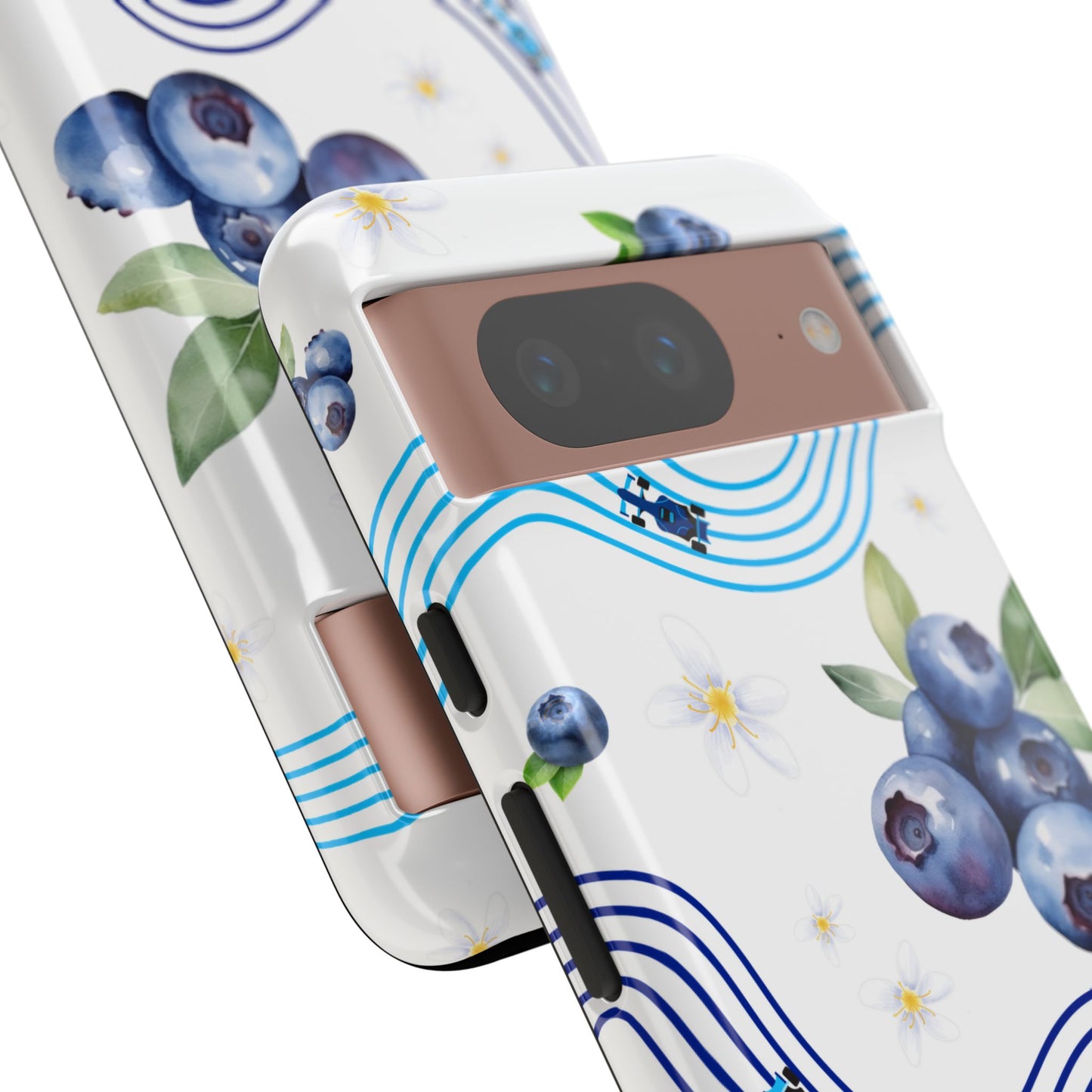 F1 Williams and Blueberries Phone Case, Trendy F1 Gift, Formula 1 Gift, Cute Fruit F1 Phone Case, Unique Phone Case