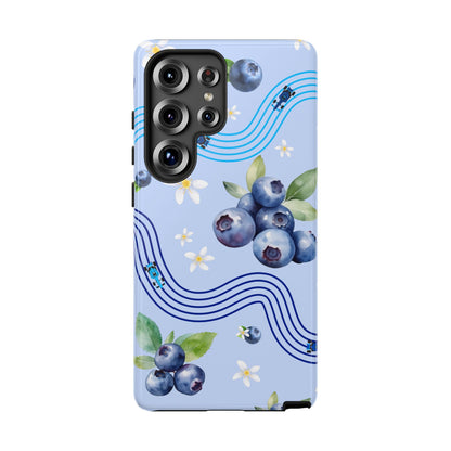 Blue F1 Williams and Blueberries Phone Case, Trendy F1 Gift, Formula 1 Gift, Cute Fruit F1 Phone Case, Unique Phone Case