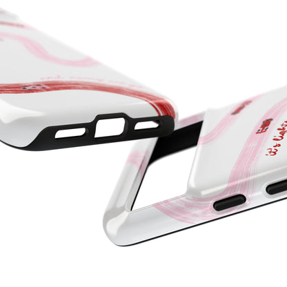 F1 Phone Case Pink and Red Painted "its lights out and away we go", Trendy F1 Gift, Formula 1 Gift, Cute F1 Phone Case, Unique Phone Case