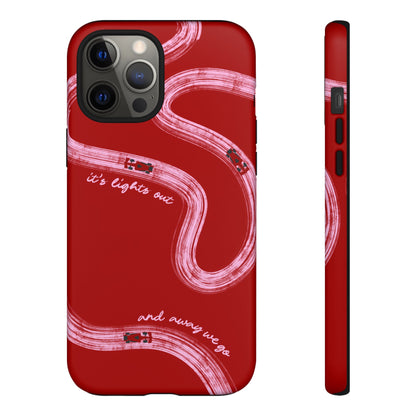 Red and Pink Lights Out F1 Phone Case Design, Trendy F1 Gift, Formula 1 Gift, Cute F1 Phone Case, Unique Formula One Phone Case