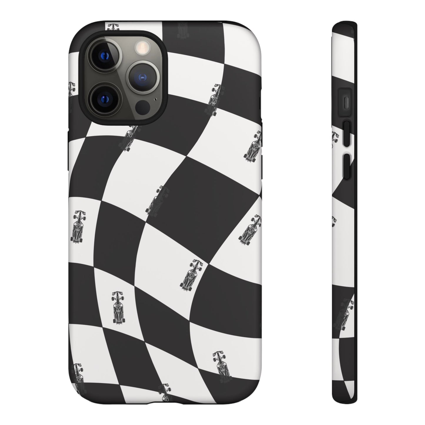 F1 Phone Case Black and White Checkered Design, Trendy F1 Gift, Formula 1 Gift, Cute F1 Phone Case, Unique Formula One Phone Case