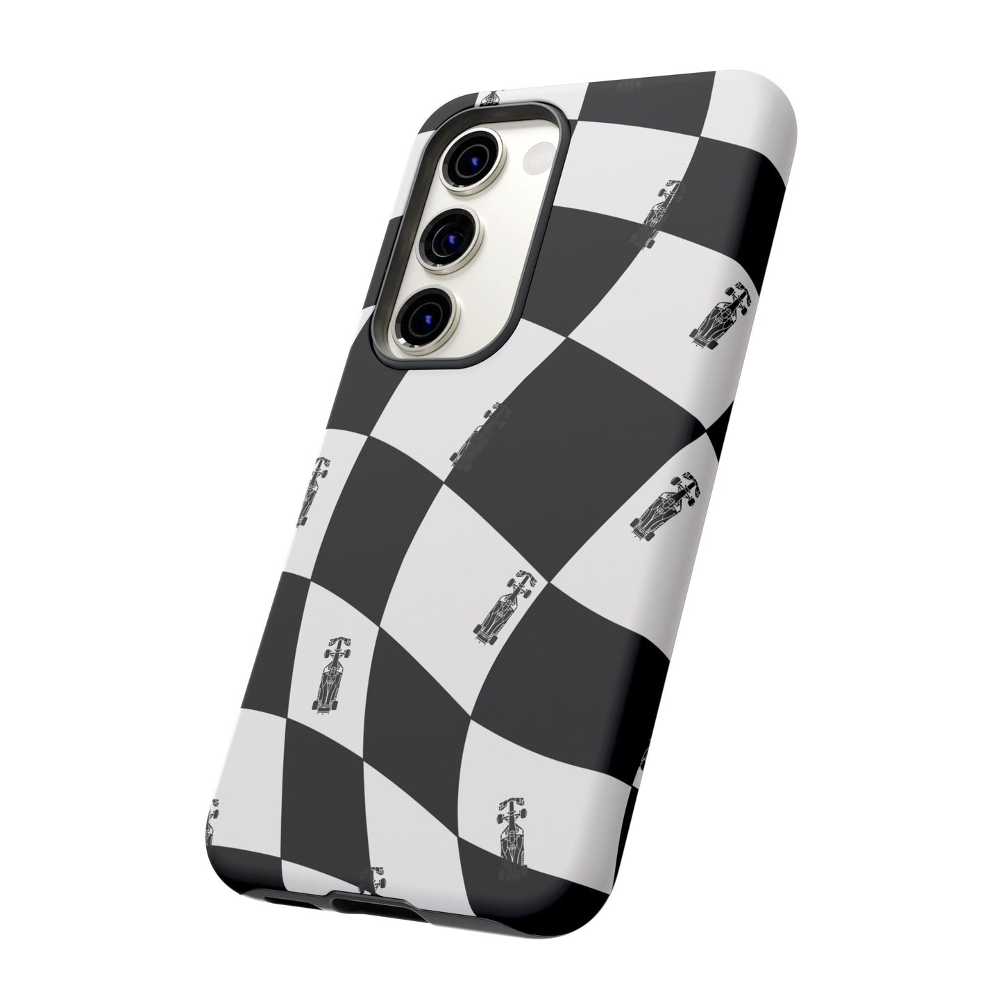 F1 Phone Case Black and White Checkered Design, Trendy F1 Gift, Formula 1 Gift, Cute F1 Phone Case, Unique Formula One Phone Case