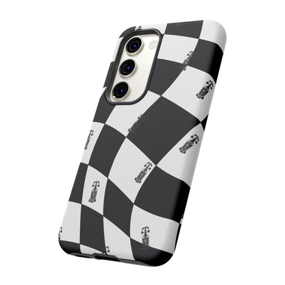 F1 Phone Case Black and White Checkered Design, Trendy F1 Gift, Formula 1 Gift, Cute F1 Phone Case, Unique Formula One Phone Case