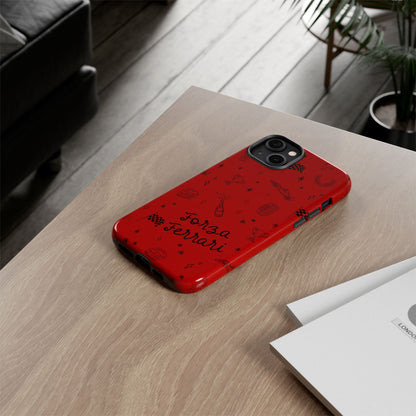 F1 Ferrari Racing Doodle "Forza Ferrari" F1 Phone Case Design