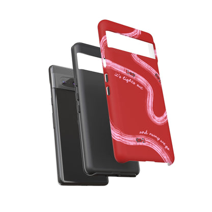 Red and Pink Lights Out F1 Phone Case Design, Trendy F1 Gift, Formula 1 Gift, Cute F1 Phone Case, Unique Formula One Phone Case