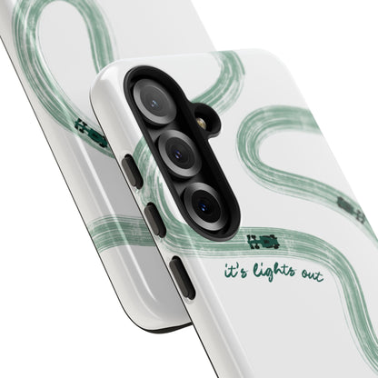 F1 Phone Case Green Painted "its lights out and away we go", Trendy F1 Gift, Formula 1 Gift, Cute F1 Phone Case, Gift for F1 Fans
