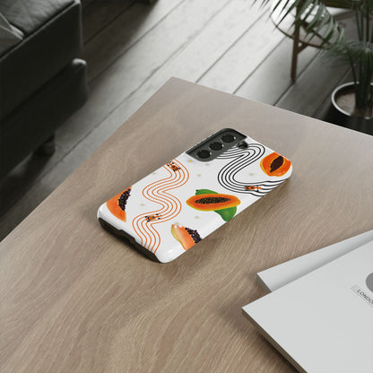 F1 McLaren and Papaya Phone Case , Trendy F1 Gift, Formula 1 Gift, Cute Fruit F1 Phone Case, Unique Phone Case