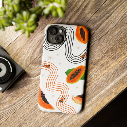 F1 McLaren and Papaya Phone Case , Trendy F1 Gift, Formula 1 Gift, Cute Fruit F1 Phone Case, Unique Phone Case