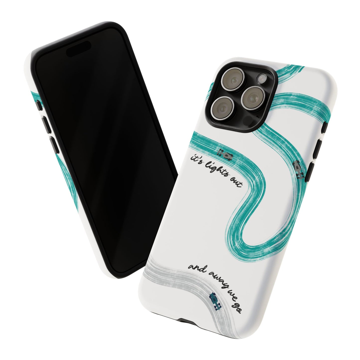Mercedes F1 Phone Case Painted "its lights out and away we go", Trendy F1 Gift, Formula 1 Gift, Cute F1 Phone Case