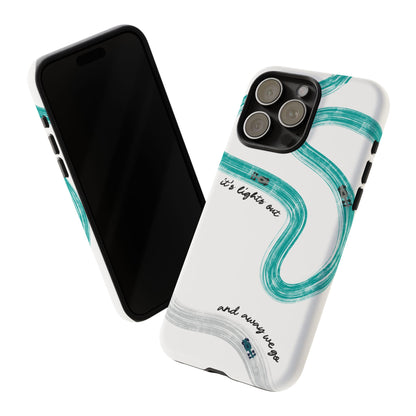 Mercedes F1 Phone Case Painted "its lights out and away we go", Trendy F1 Gift, Formula 1 Gift, Cute F1 Phone Case