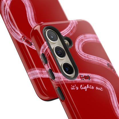 Red and Pink Lights Out F1 Phone Case Design, Trendy F1 Gift, Formula 1 Gift, Cute F1 Phone Case, Unique Formula One Phone Case