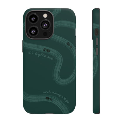 F1 Phone Case Monochrome Green Painted "its lights out and away we go", Trendy F1 Gift, Formula 1 Gift, Cute F1 Phone Case, Phone Case