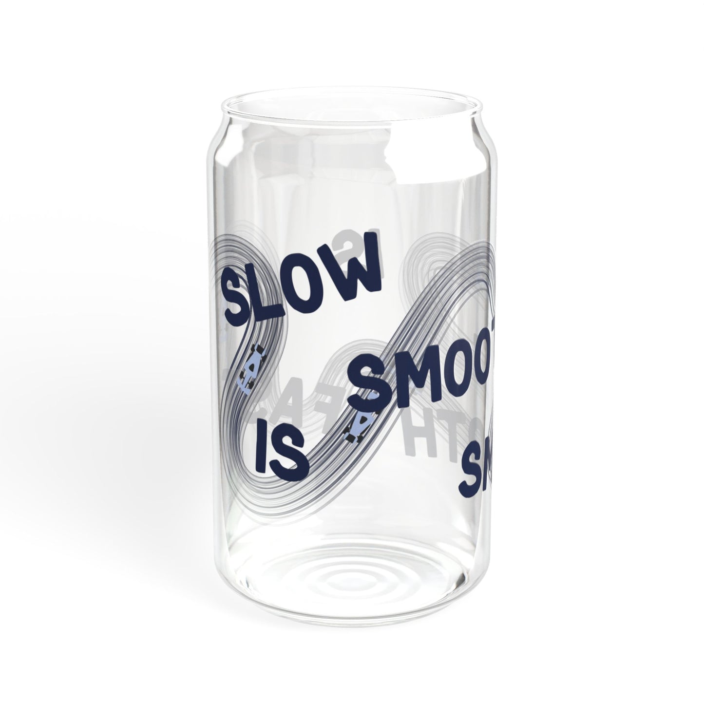 F1 Blue "Slow is Smooth, Smooth is Fast" Sipper Glass | 16oz